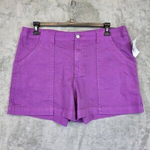 KUT from the Kloth Shorts Womens 16 Orchid Purple Jane High Rise Stretch K863401